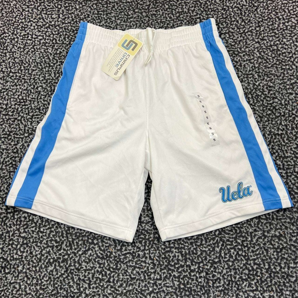 UCLA Bruins Athletic Shorts Men Small White Campus‎ Drive Drawstring Outdoor New
